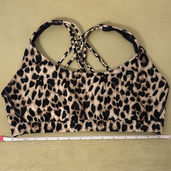 Victoria's Secret Sports Bra Minimal Support Leopard Strappy Cross Back Large - Picture 11 of 13